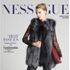 2024 Autumn/Winter Faux Fox Fur Women's Mid-Length Slimming Vest