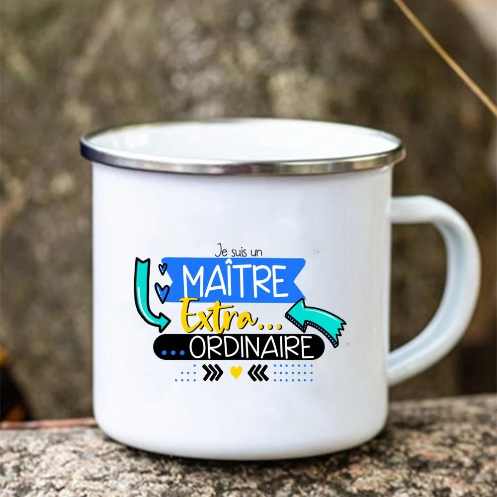 Thank You Super Teacher Mugs Creative Coffee Cups Drinks Water Cup Enamel Camping Mug School Home Handle Drinkware Teacher Gifts