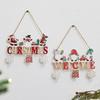 Weihnachts-Hängeanhänger Holz Wandornament 2025 Neu Türanhänger Heimdeko