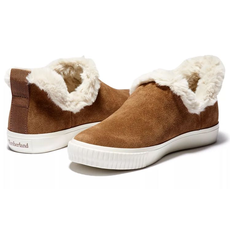 Timberland Skyla Bay Warm Non-Slip Casual Low-Top Sneakers Women Sneakers Brown Yellow A2CDJ643