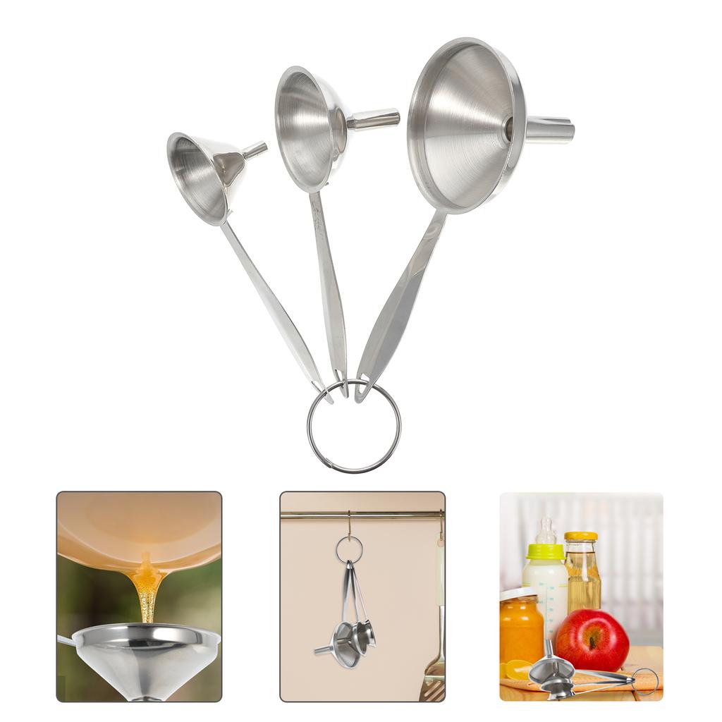 3 Stück Trichter Spender Sieb Ausgießen Wasser Öl Flüssigkeit Transfer Fülltrichter Filter