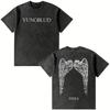 Men's Yungblud Idols Wings Graphic Vintage Washed Heavy Cotton T-Shirt, Retro Do