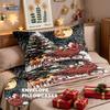 3pcs Santa Claus Reindeer Red Print Coreless Duvet Set Multi Size Bedroom Bedding Holiday Decoration Soft Machine Washable