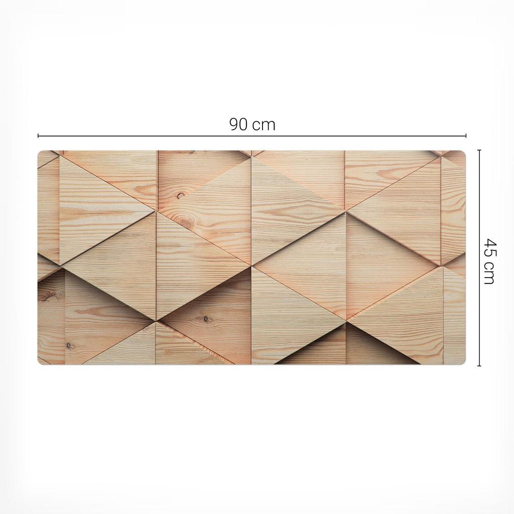 Durable Anti-Slip Desk Mat Geometric 3D Pattern 90x45 cm