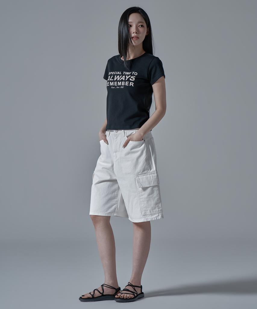 War For Woman W1138 Cargo Shorts_White