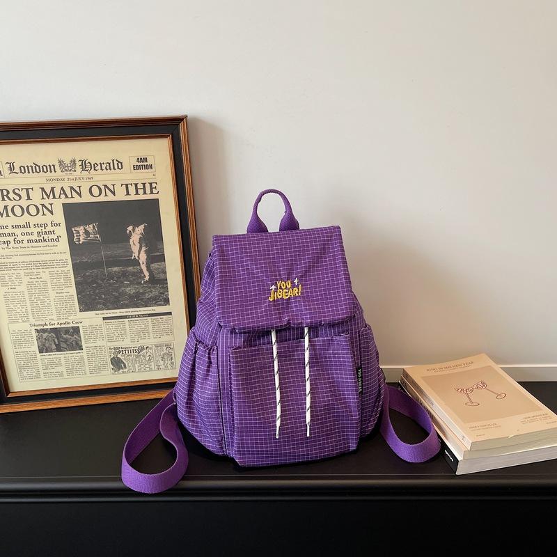 Casual Large Capacity Backpacks for Women 2026 Spring New Korean Style Lightweight Travel Bag Solid Color Student School Bag