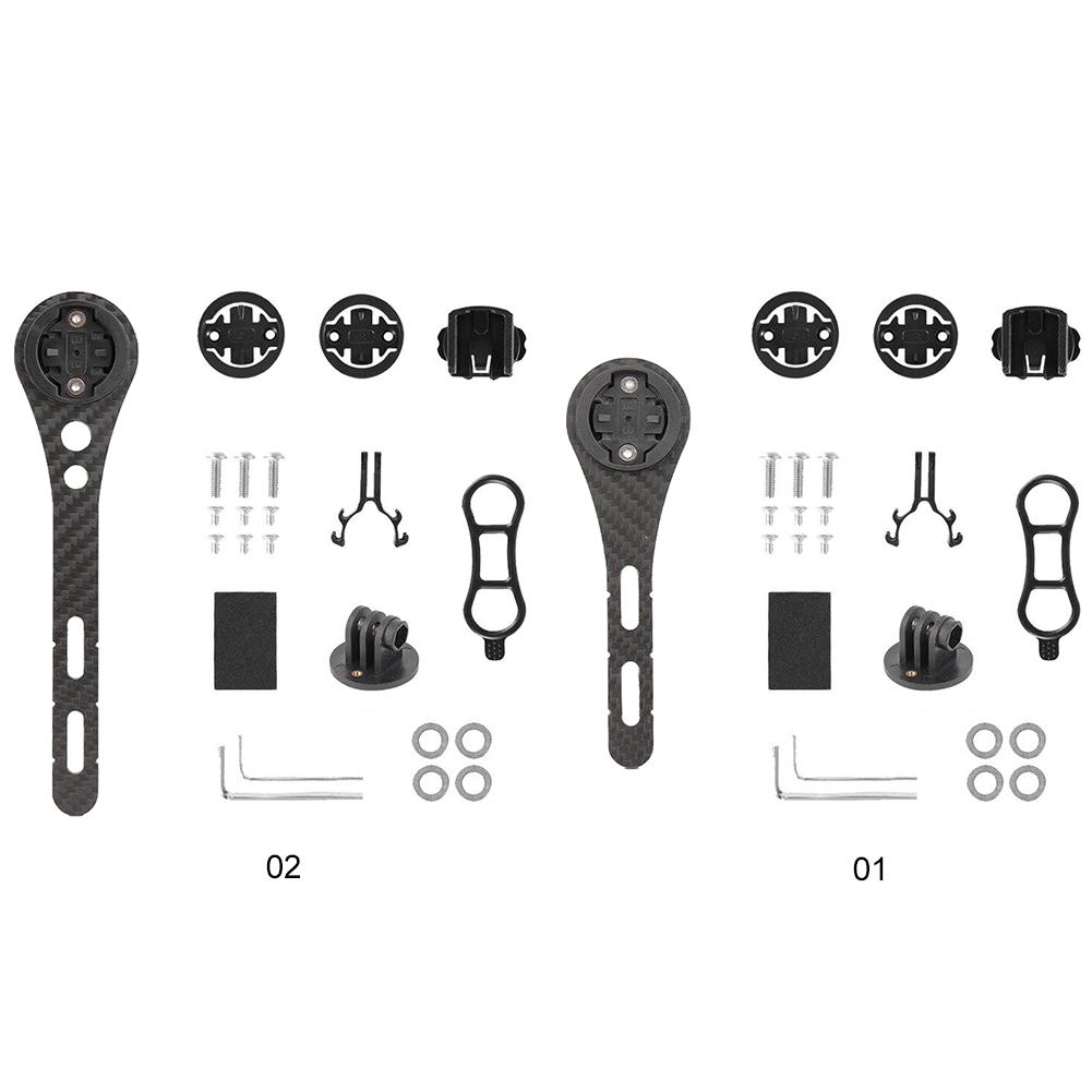 Carbon Fiber Road Bike Stopwatch Speedometer Mount Holder Cycling Speedometer Support Holder Handlebar Extender