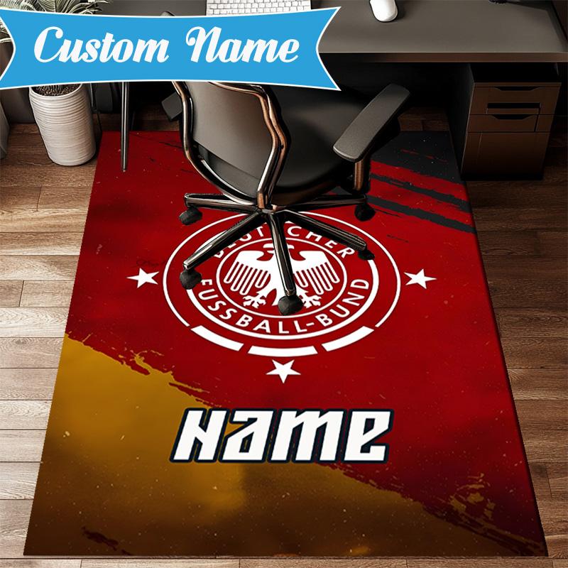 Custom Name Germany Flag Rug Game Carpet, Floor Mat for Bedroom Living Room Entryway Rug, Home Decor Idea Gift for Christmas birthday