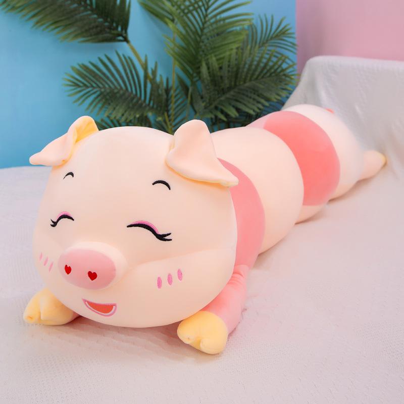 

Плюшевая игрушка, новая кукла-гусеница-свинья, мягкая игрушка, милая милая пуховая хлопковая свинья, спальная подушка, оптовая продажа 60cm