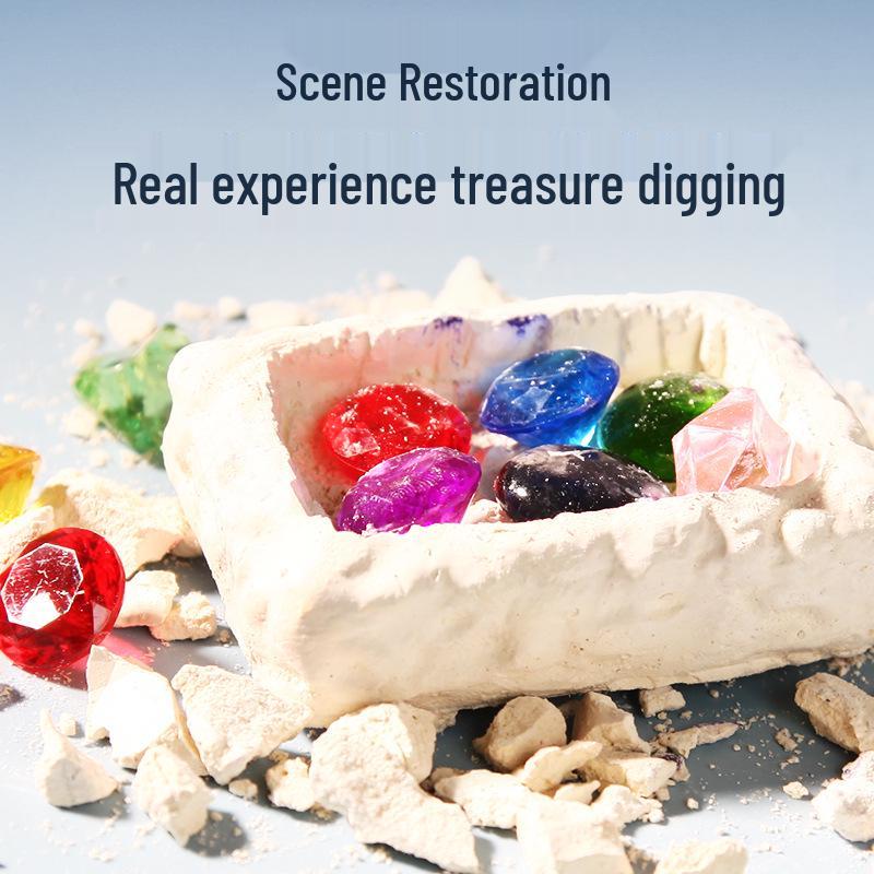 Terracotta Warriors Excavation Kit for Kids - Archaeological Blind Box Toy with Handmade Gems and Treasure Puzzle