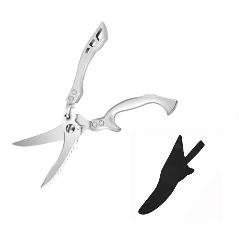 Upgrade Multi-Purpose Kitchen Scissors Chicken Bone Scissors Fish Killing Stainless Steel Cook Sharp Scissors Knife Kitchen Tool