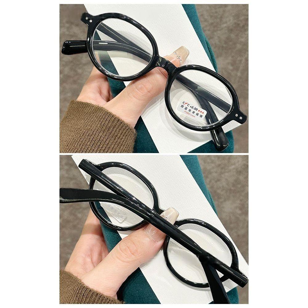Trendy Oval Frame Reading Glasses Ultralight Unisex Far Sight Eyeglasses Small Blue Light Blocking Readers for Women & Men