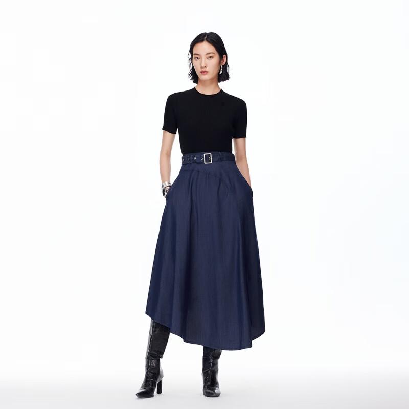 Veromoda 2025 Autumn Lyocell Blend Asymmetric Hem Dress