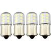 4PCS BA15S 3W LED Bulbs 270LM 12V-24V AC/DC for 1156 Bulb Replace 9421777 67 69 89 98 1247 5007 97 97NA 441067-1 1295NA for Car RV Interior, Marine
