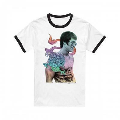 Bruce Lee Unisex Adult A Little Bruce Ringer T-Shirt