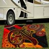 Lizard Print Outdoor Rug - Decorative Polyester Floor Mat for Patio, Camping, Living Room & Bedroom