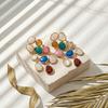 Resin Geometric Tassel Earring Bohemian-style Women's Earring Gemstone Tassel Earrings  Women