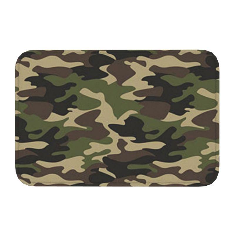 Tapis d'entrée Camouflage Militaire Armée Tapis de Sol Avant Porte Salle de Bain Extérieure Cuisine Paillasson Tapis de Sol de Garage 40cmx60cm