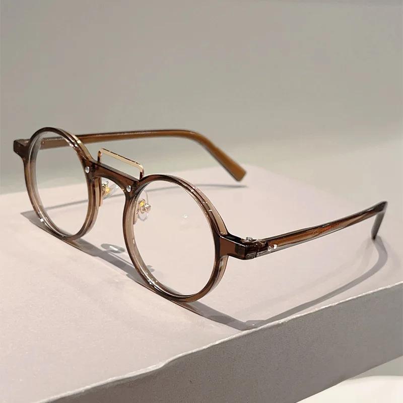 Vintage Optical Round  Anti Blue Light Glasses Women For Men Luxury Brand Designer Myopia Prescription Punk Eye Glasses Frames