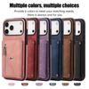 Business Zipper Cards Solt Wallet Leather Case For iPhone 17 Pro Max 16 Plus 15 14 13 12 11 17air 16E Bag Pocket Kickstand Cover