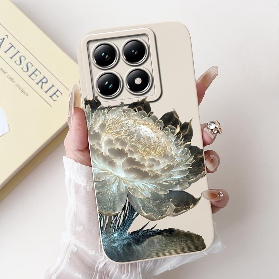 For Xiaomi 14T Pro Case Stylish Flowers Cartoon Cover Shockproof Soft TPU Phone Case For Xiaomi Mi 14T Pro Mi14T 5G Fundas Coque