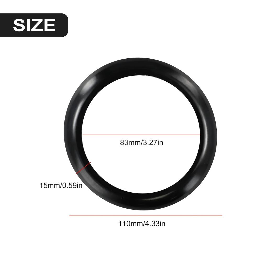 For BMW 1 Series F20/21 11-19 Auto Parts Badge Ring Cover Black Car Accessories Replacement 110mm/4.33" Durable