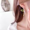 Summer Fashion Ribbon Bowknot Stud Earrings for Women Brand Design Statement Girls Ear Studs Enamel Plated Jewelry