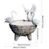White Swan Planter Resin Ornament Plants Pot Garden Decoration Creative Flowerpot for Living Room Home Patio Outdoor Indoor Yard