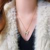 Korean Zircon Butterfly Pendant Necklace: Elegant and Versatile Accessory for Women