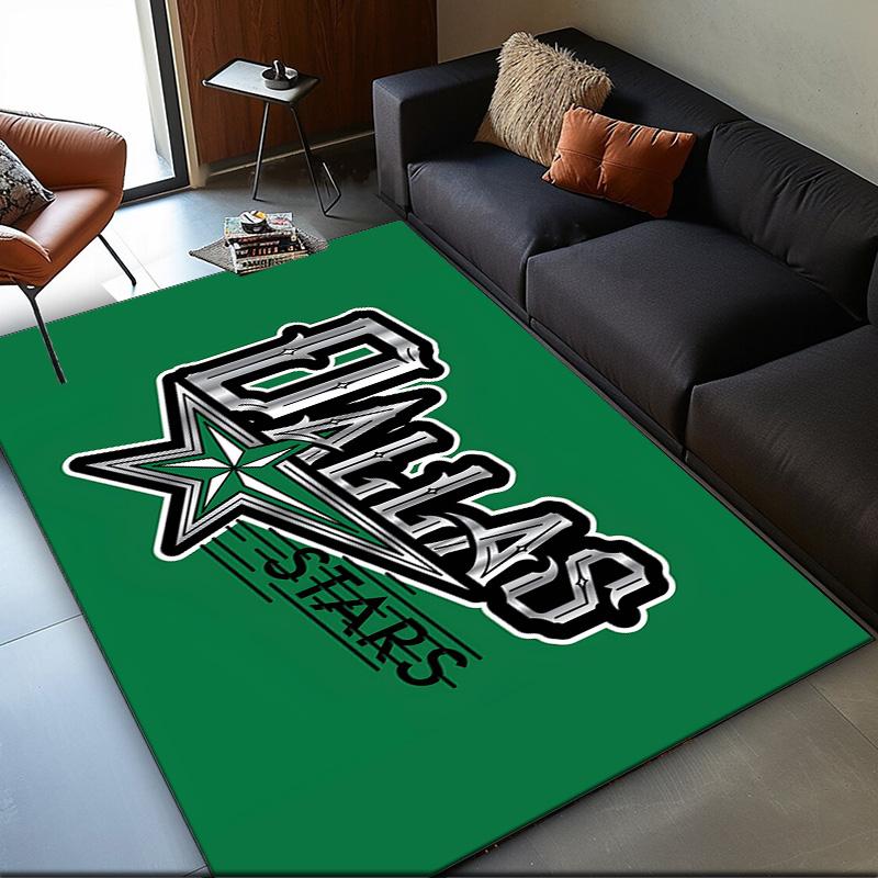 Dallas Stars Area Rug Suitable for Indoor And Outdoor,Carpets for Playroom, Homes, Offices, Living Rooms,Home Decor,Christmas Fan Gift