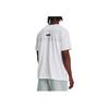 Under Armour Outline Letter Print Crew Neck T-Shirt Men Tops White 1379109-100