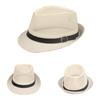 Herren Fedora Breiter Rand Netz Frühling Sommer Einfarbige Flache Krempe Sonnenschutzhut für Draußen