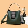 Fashion Retro PU Leather Women Handbag Brand Designer Ladies Crossbody Bag New Luxury Leisure Female Small Bucket Bag and Wallet