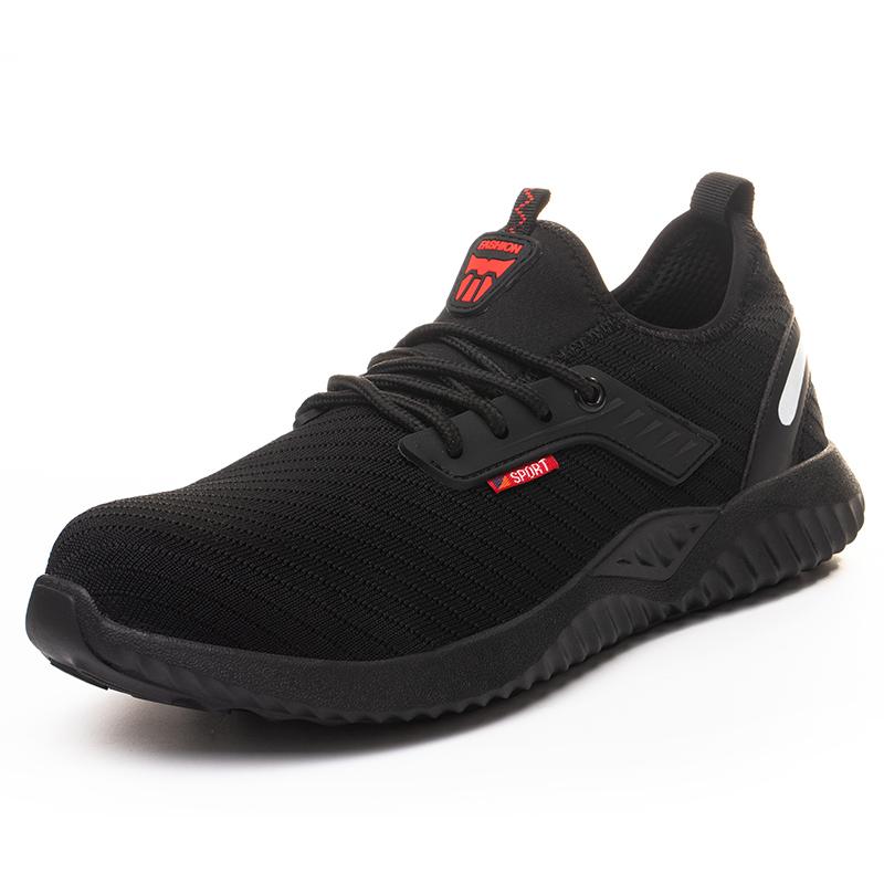 Holfredterse Indestructible Shoes Men Breathable  Work Shoes Steel Toe Cap Puncture-Proof Boots Lightweight Sneakers 912