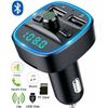 Transmissor FM sem fio - Bluetooth - Adaptador MP3 - Carregador USB - Mãos Livres - Branco