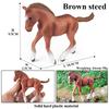 Oenux Grassland Wild Steed Farm Animal Small Horse Model Action Figures PVC Home Decoration Figurines Collection Toy Kid Gift