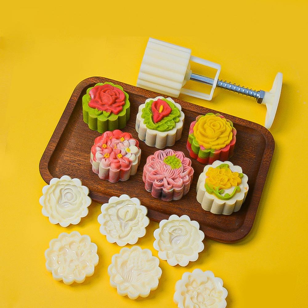 Non-stick Mooncake Mold 3D Pattern Hand-pressed Mold Pastries Dessert Mold  Kitchen Baking