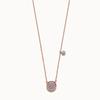 J.Lauren Opal Rose Gold Cubic Zirconia Pendant Necklace N01031