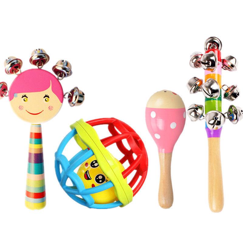 Babyrasselspielzeug für Jungen & Mädchen, Frühes Lernen, Greif- & Verfolgungs-Trainer, 0-12 Monate