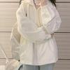 2024 Women's Retro Chic Summer Hooded Sun Protection Jacket - Loose Fit, Trendy Windbreaker