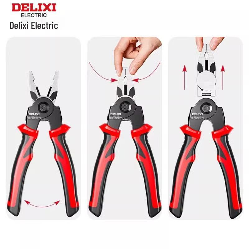 DELIXI Multifunctional High-Hardness Electrical Wire Cutter and Electrician Pliers Set
