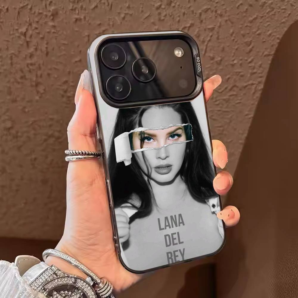 Lana Del R-Rey Phone Case For iPhone 17 16 15 14 13 12 11 Pro Max Plus Silver candy Matte Cover
