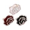 Brooch Pin Camellia Shape Elegant Exquisite Rhinestone Embellished Brooch for Women Clothes Silk Sca