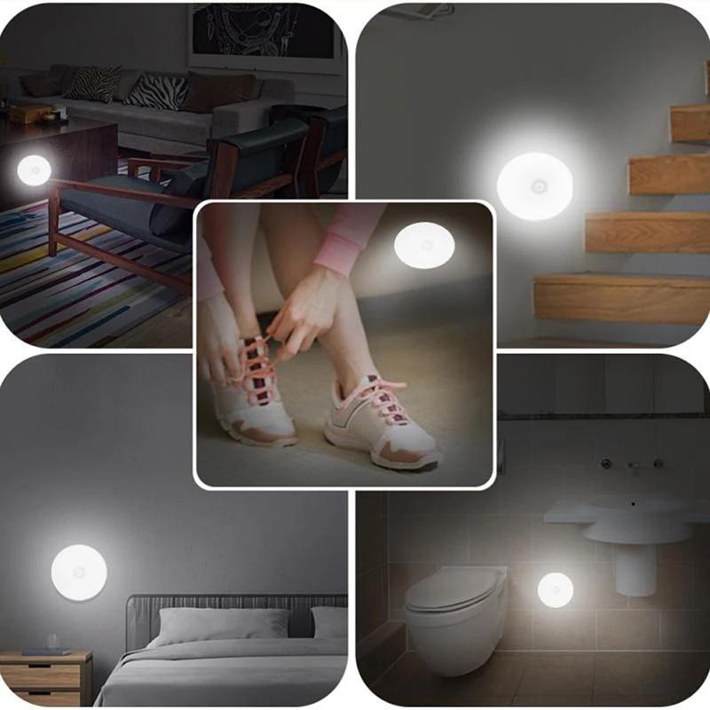 Sensor Motion LED Night Light USB Rechargeable Child Bedroom Night Lamp For Kitchen Cabinet Stairs Wardrobe Corridor