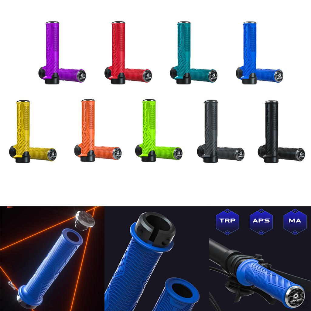 Handlebar Grips, 1 Pair Aluminum Screw Grips Lock