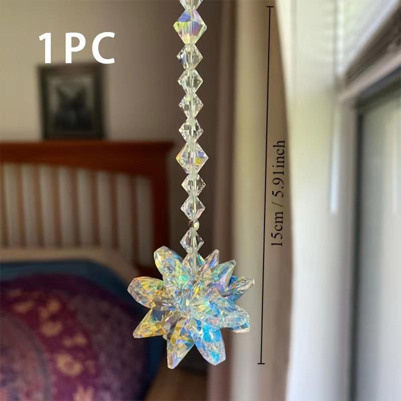 

Sun Crystal Catcher Light Catcher for Window Glass Sun Catch Prism Hanging Prism Crystal Sun Reach Moon Window Prism SJGJ06