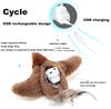 Interactive Cat Toy Flapping Bird with Catnip Rechargeable Simulation Bird Cat Toys Touch Activated Fluffy Plush Toys for Cats