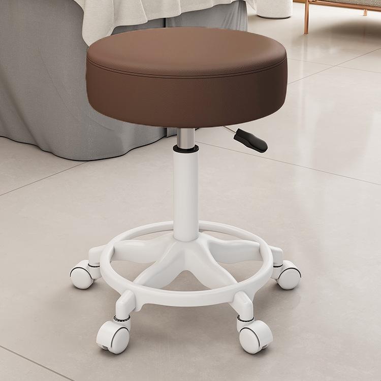 Beauty Rotating Stool with Backrest - Makeup/Barber/Dressing Table Chair with Casters
