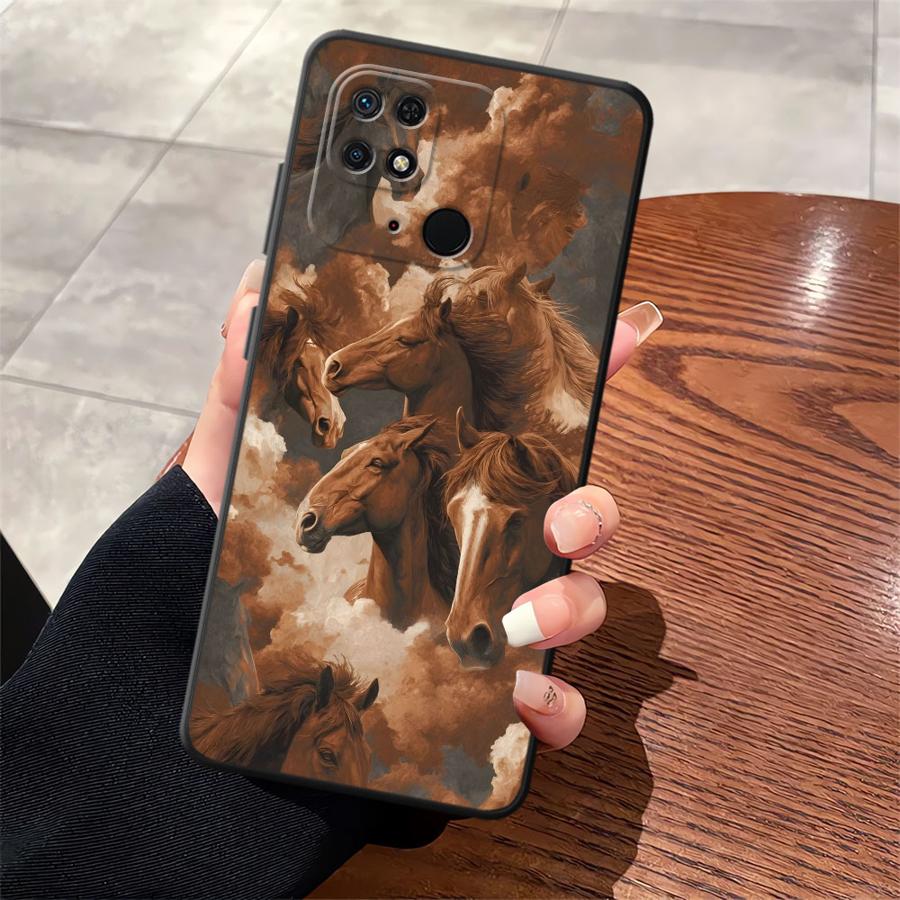 Case for Xiaomi Redmi 13C A3 10 14C 12C 9 A1 A2 Plus A4 K40 K80 Pro A5 Funda Phone Cover Cool Horse