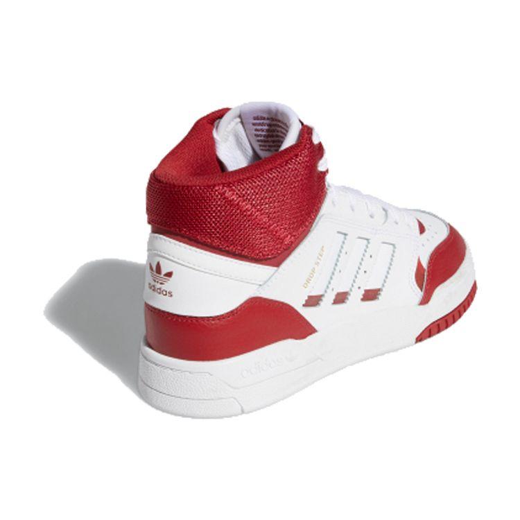 Adidas Originals Drop Step 2.0 J High Top Kids Skate Shoes Kids Sneakers White Red EE8759
